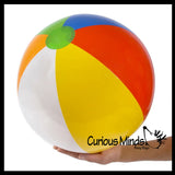 Large 20" Beach Ball - Fun Lightweight Inflatable Ball for Pools, Beach, or Lake - Safe for Indoors - Summer Party Favor