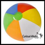 Large 20" Beach Ball - Fun Lightweight Inflatable Ball for Pools, Beach, or Lake - Safe for Indoors - Summer Party Favor