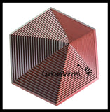 NEW - Large 4" Hexagon 3DPrinted Magic Maze Telescoping Fidget Toy - Auditory Fun Shifting Tunnel Puzzle 3D Fidget - Nesting Nested Telescopic