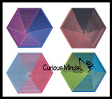 NEW - Large 4" Hexagon 3DPrinted Magic Maze Telescoping Fidget Toy - Auditory Fun Shifting Tunnel Puzzle 3D Fidget - Nesting Nested Telescopic
