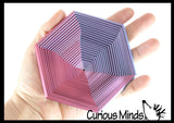 NEW - Large 4" Hexagon 3DPrinted Magic Maze Telescoping Fidget Toy - Auditory Fun Shifting Tunnel Puzzle 3D Fidget - Nesting Nested Telescopic