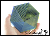 NEW - Large 4" Hexagon 3DPrinted Magic Maze Telescoping Fidget Toy - Auditory Fun Shifting Tunnel Puzzle 3D Fidget - Nesting Nested Telescopic