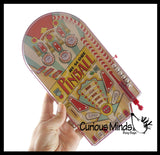 Large Metal Pinball Game - Mini Hand Held Travel Arcade Game