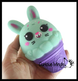Bunny Ice Cream Cone - Soft Creamy Doh Filled Squeeze Stress Balls  -  Sensory, Stress, Fidget Toy Super Soft