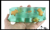 Set of 2 Animal Water Wigglers - Axolotl and Capybara Animal Water Filled Tube Snake Stress Toy - Squishy Slippery Sensory Fidget
