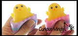 Chick in an Egg Adorable Pop Up - Easter Peek a Boo Fidget - Cute Squeeze Toy - Fun Unique OT Hand Strength