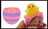 Chick in an Egg Adorable Pop Up - Easter Peek a Boo Fidget - Cute Squeeze Toy - Fun Unique OT Hand Strength