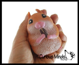 Chunky Cheek Hamster Stretchy and Squeezy Toy - Soft Doh Filled - Fidget Stress Ball Cute Hampster