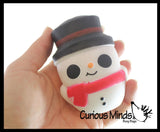 Christmas Soft Doh Squishy Balls - Christmas Tree and Snowman -  Soft Shaving Cream Doh Filled Stretch Ball - Ultra Squishy and Moldable Relaxing Sensory Fidget Stress Toy