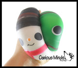 Christmas Soft Doh Squishy Balls - Christmas Tree and Snowman -  Soft Shaving Cream Doh Filled Stretch Ball - Ultra Squishy and Moldable Relaxing Sensory Fidget Stress Toy