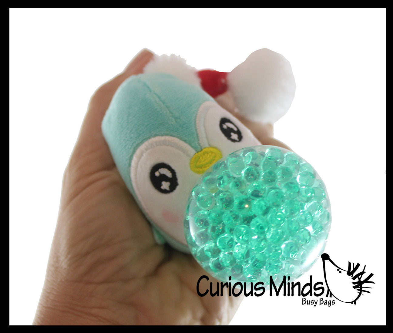 LAST CHANCE - LIMITED STOCK - Plush Christmas Themed Water Bead Filled Squeeze Stress Balls - Sensory, Stress, Fidget Toy Bubble Blow