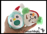 LAST CHANCE - LIMITED STOCK - Plush Christmas Themed Water Bead Filled Squeeze Stress Balls - Sensory, Stress, Fidget Toy Bubble Blow