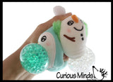 LAST CHANCE - LIMITED STOCK - Plush Christmas Themed Water Bead Filled Squeeze Stress Balls - Sensory, Stress, Fidget Toy Bubble Blow