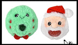 LAST CHANCE - LIMITED STOCK - Plush Christmas Themed Water Bead Filled Squeeze Stress Balls - Sensory, Stress, Fidget Toy Bubble Blow