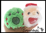 LAST CHANCE - LIMITED STOCK - Plush Christmas Themed Water Bead Filled Squeeze Stress Balls - Sensory, Stress, Fidget Toy Bubble Blow