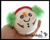 LAST CHANCE - LIMITED STOCK - Plush Christmas Themed Water Bead Filled Squeeze Stress Balls - Sensory, Stress, Fidget Toy Bubble Blow