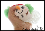 LAST CHANCE - LIMITED STOCK - Plush Christmas Themed Water Bead Filled Squeeze Stress Balls - Sensory, Stress, Fidget Toy Bubble Blow