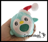 LAST CHANCE - LIMITED STOCK - Plush Christmas Themed Water Bead Filled Squeeze Stress Balls - Sensory, Stress, Fidget Toy Bubble Blow