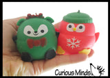Christmas Winter Themed Sugar Ball - Thick Glue/Gel Syrup Stretch Ball - Ultra Squishy and Moldable Slow Rise Relaxing Sensory Fidget Stress Toy