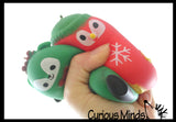 Christmas Winter Themed Sugar Ball - Thick Glue/Gel Syrup Stretch Ball - Ultra Squishy and Moldable Slow Rise Relaxing Sensory Fidget Stress Toy