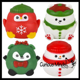 Christmas Winter Themed Sugar Ball - Thick Glue/Gel Syrup Stretch Ball - Ultra Squishy and Moldable Slow Rise Relaxing Sensory Fidget Stress Toy
