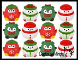 Christmas Winter Themed Sugar Ball - Thick Glue/Gel Syrup Stretch Ball - Ultra Squishy and Moldable Slow Rise Relaxing Sensory Fidget Stress Toy