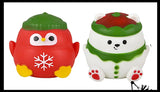 Christmas Winter Themed Sugar Ball - Thick Glue/Gel Syrup Stretch Ball - Ultra Squishy and Moldable Slow Rise Relaxing Sensory Fidget Stress Toy