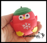 Christmas Winter Themed Sugar Ball - Thick Glue/Gel Syrup Stretch Ball - Ultra Squishy and Moldable Slow Rise Relaxing Sensory Fidget Stress Toy