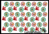 Christmas Spinning Tops - Bulk Set of 48 - Small Festive Holiday Party Favor Toys