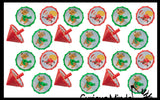 Christmas Spinning Tops - Bulk Set of 48 - Small Festive Holiday Party Favor Toys
