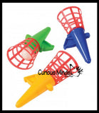Click Ball and Catch Toy - Shoot Ball Up and Catch it In the Net - Ball Launcher Gun