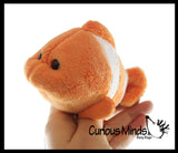 Cute Clownfish Plush Stuffed Animals- Adorable Mini Plushie Ocean Sealife Stuffie Orange Striped Fish