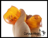 Clownfish Sealife Animal Water Filled Tube Snake Stress Toy - Squishy Wiggler Sensory Fidget Ball