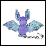 Cute Bat Plush Large Iridescent Stuffed Animals- Adorable Shiny and Colorful Plushie Halloween