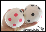 Dice Squishy Squeeze Stress Ball Soft Doh Filling - Like Shaving Cream - Sensory, Fidget Toy