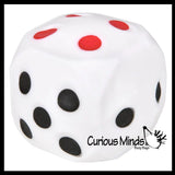 Dice Squishy Squeeze Stress Ball Soft Doh Filling - Like Shaving Cream - Sensory, Fidget Toy