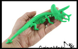 Dinosaur Fossil Animal Puffer Stretchy Noodle Toys - Dino Skeleton Bones - Fun Long Stretch Toys - Soft & Flexible - Fidget Sensory Toy - Stretchy Noodle String