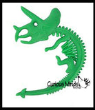 Dinosaur Fossil Animal Puffer Stretchy Noodle Toys - Dino Skeleton Bones - Fun Long Stretch Toys - Soft & Flexible - Fidget Sensory Toy - Stretchy Noodle String