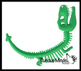 Dinosaur Fossil Animal Puffer Stretchy Noodle Toys - Dino Skeleton Bones - Fun Long Stretch Toys - Soft & Flexible - Fidget Sensory Toy - Stretchy Noodle String