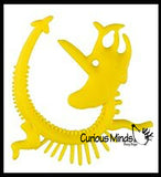 Dinosaur Fossil Animal Puffer Stretchy Noodle Toys - Dino Skeleton Bones - Fun Long Stretch Toys - Soft & Flexible - Fidget Sensory Toy - Stretchy Noodle String
