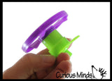 Flying Disc Spinner Mini Launcher Toy - Shoot Disc Up  Ball Launcher Flies High Helicopter Launch
