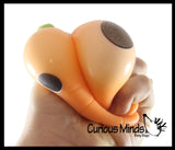 Carrot - Creamy Doh Filled Squeeze Stress Balls  -  Sensory, Stress, Fidget Toy - Vegetable Easter