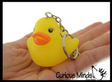 Rubber Ducky - Keychain Duck Toy - Decoration Duckie Clip On