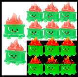 NEW - Dumpster Fire Figurines, Keychains, Stickers - Funny Emotional Support You Got This Office Toy