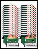 NEW - Dumpster Fire Figurines, Keychains, Stickers - Funny Emotional Support You Got This Office Toy