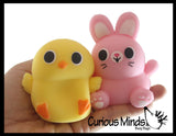 NEW - Easter Themed Creamy Doh Filled Squeeze Stress Balls - Chick, Egg, Bunny - Sensory, Stress, Fidget Toy
