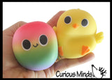 NEW - Easter Themed Creamy Doh Filled Squeeze Stress Balls - Chick, Egg, Bunny - Sensory, Stress, Fidget Toy