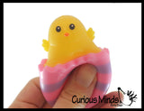 Chick in an Egg Adorable Pop Up - Easter Peek a Boo Fidget - Cute Squeeze Toy - Fun Unique OT Hand Strength