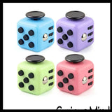 Fidget Cube Block  - Spinning Hand Fidget - Anxiety ADHD Spinner - Classroom and Office