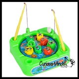Mini Wind Up Gone Fishing Game - Magnetic Fishing Toy Tiny Pocket Travel Game